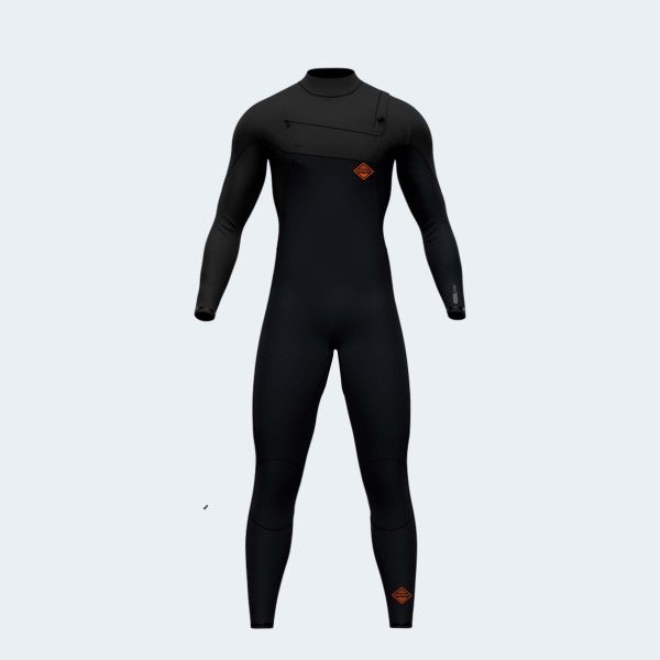 Men 4--3-5mm slate black-grey premium wetsuit